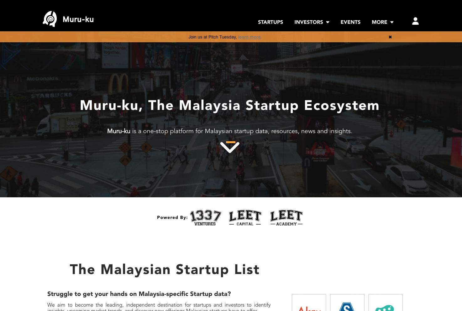 Screenshot of Muru-ku startups